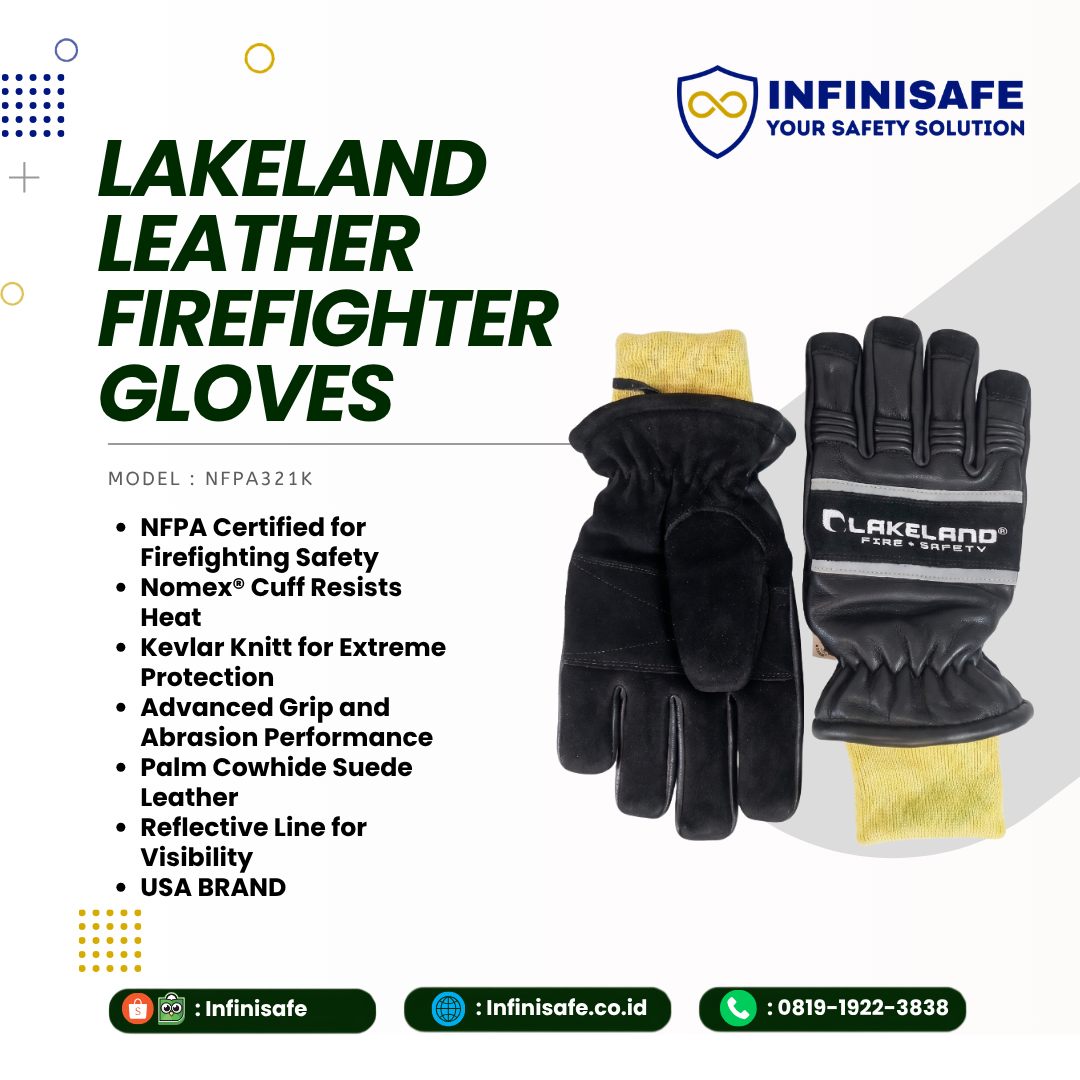 Lakeland Leather Firefighter Gloves NFPA321K