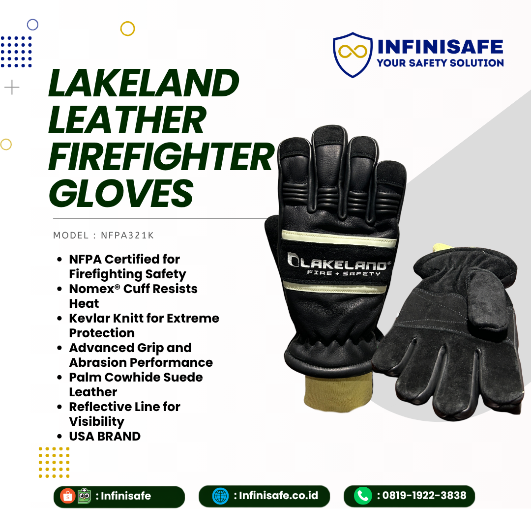 Lakeland Leather Firefighter Gloves NFPA321K - Image 2
