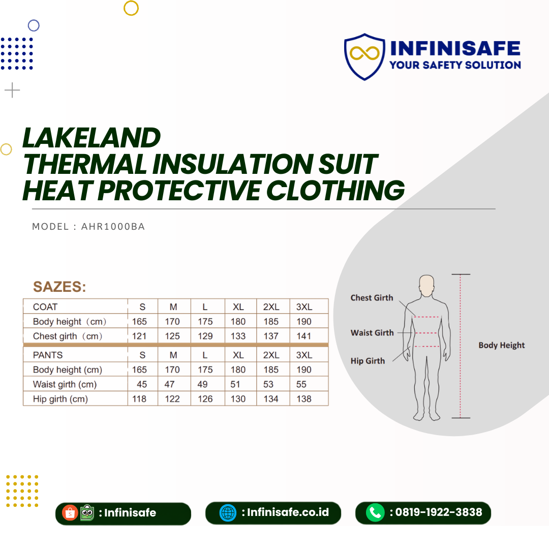 LAKELAND Thermal Insulation Suit HEAT PROTECTIVE CLOTHING - Image 3