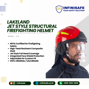 LAKELAND Jet Style Structural Firefighting Helmet (Model: F15)